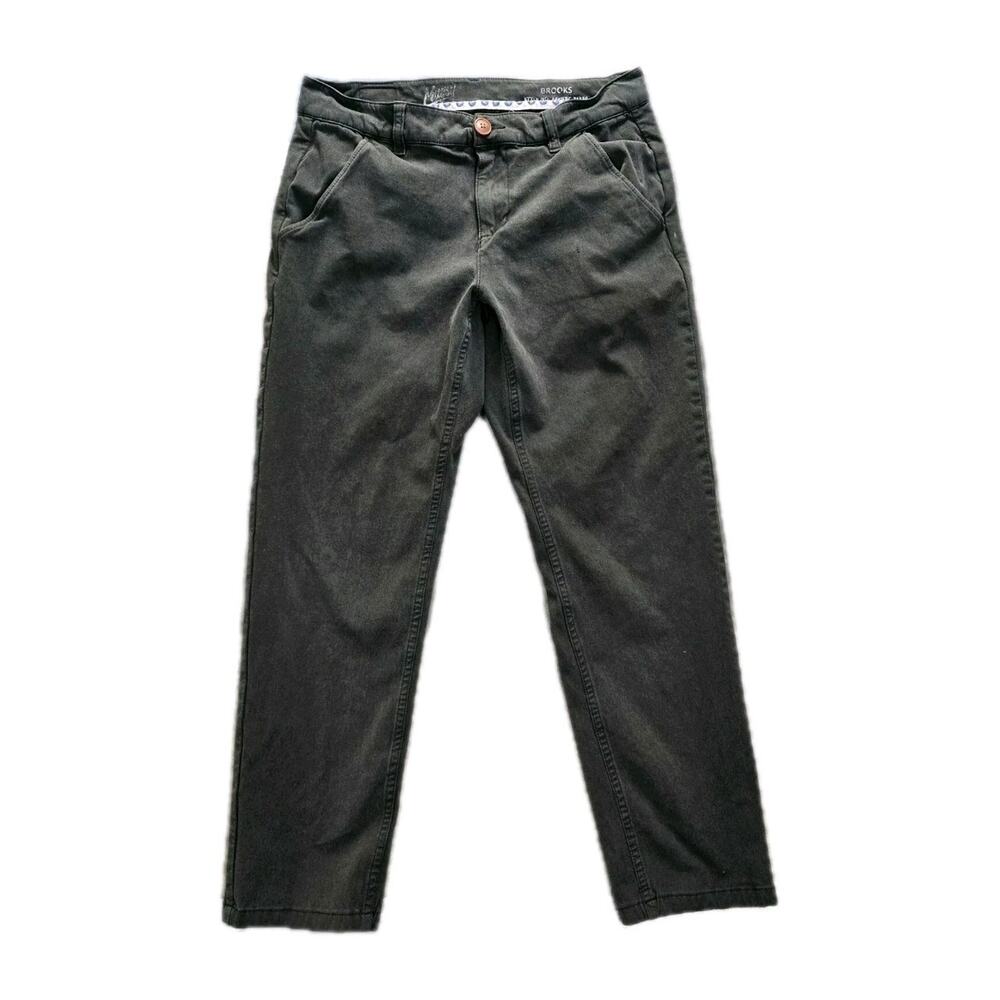 Mugsy Brooks Jeans Mens Pants 31x30 Gray Wrinkle Resistant Stretch Style K4PNBC